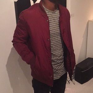 Maroon Bomber Jacket